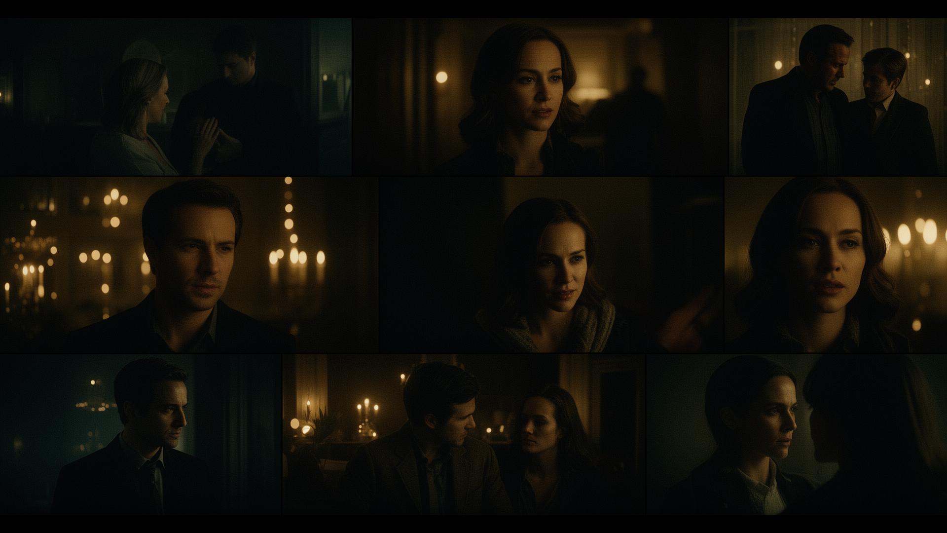 Cinematic short drama collage